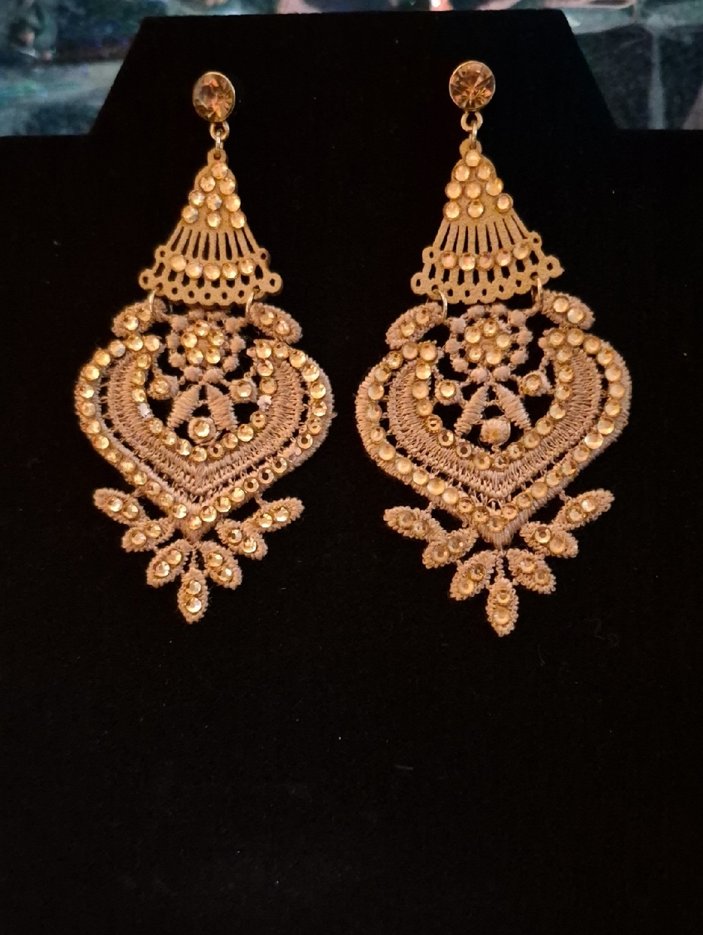 Gold Star Stud Earrings, Two Pairs HOOPS, TWO BEADED PAIRS.